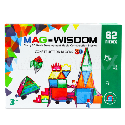Магнитный конструктор MAG-WISDOM 62 детали (KBM-62)