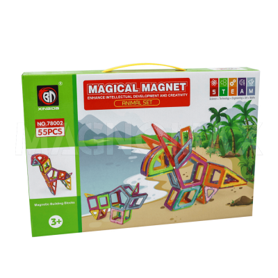 Развивающий магнитный конструктор Magical Magnet (Dinosaur Set) 55 деталей (78002) - 3