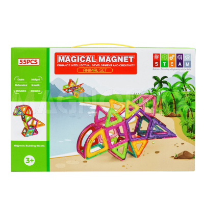 Развивающий магнитный конструктор Magical Magnet (Dinosaur Set) 55 деталей (78002) - 2
